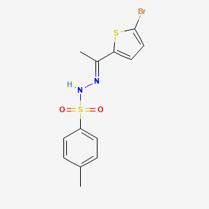 molecular formula C13H13BrN2O2S2 B3913285 N'-[1-(5-bromo-2-thienyl)ethylidene]-4-methylbenzenesulfonohydrazide 