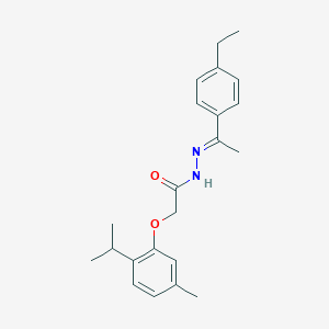 molecular formula C22H28N2O2 B391337 N'-[1-(4-ethylphenyl)ethylidene]-2-(2-isopropyl-5-methylphenoxy)acetohydrazide 