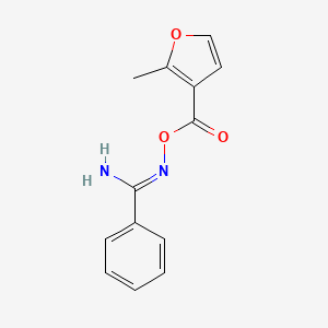 molecular formula C13H12N2O3 B3913544 N'-{[(2-methylfuran-3-yl)carbonyl]oxy}benzenecarboximidamide CAS No. 6112-17-0