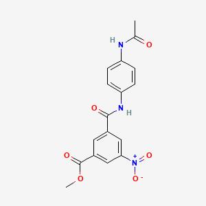molecular formula C17H15N3O6 B3913699 methyl 3-[(4-acetamidophenyl)carbamoyl]-5-nitrobenzoate 