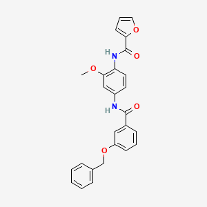 molecular formula C26H22N2O5 B3913718 N-(4-{[3-(benzyloxy)benzoyl]amino}-2-methoxyphenyl)-2-furamide 
