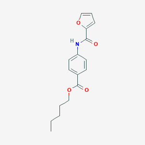 molecular formula C17H19NO4 B391395 pentyl 4-(2-furoylamino)benzoate 
