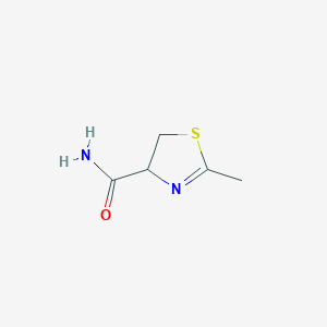 molecular formula C5H8N2OS B039140 4-Thiazolecarboxamide,4,5-dihydro-2-methyl-(9CI) CAS No. 116077-29-3