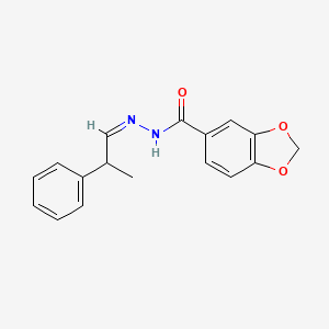 molecular formula C17H16N2O3 B3914015 N-[(Z)-2-phenylpropylideneamino]-1,3-benzodioxole-5-carboxamide 