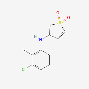 molecular formula C11H12ClNO2S B3914086 N-(3-chloro-2-methylphenyl)-1,1-dioxo-2,3-dihydrothiophen-3-amine 
