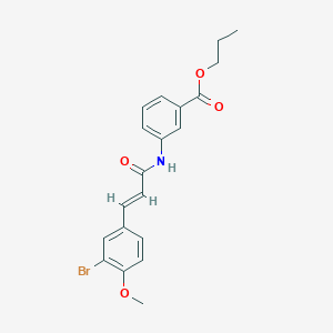 molecular formula C20H20BrNO4 B3914173 propyl 3-{[3-(3-bromo-4-methoxyphenyl)acryloyl]amino}benzoate 