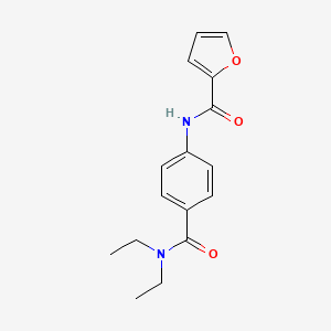 molecular formula C16H18N2O3 B3914201 N-[4-(diethylcarbamoyl)phenyl]furan-2-carboxamide 
