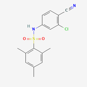 molecular formula C16H15ClN2O2S B3914329 N-(3-chloro-4-cyanophenyl)-2,4,6-trimethylbenzenesulfonamide 