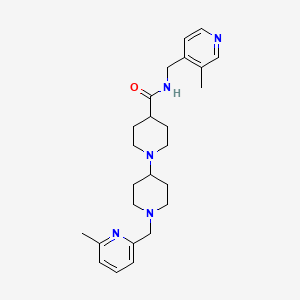 molecular formula C25H35N5O B3914359 N-[(3-methylpyridin-4-yl)methyl]-1-[1-[(6-methylpyridin-2-yl)methyl]piperidin-4-yl]piperidine-4-carboxamide 