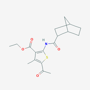 molecular formula C18H23NO4S B3914390 Ethyl 5-acetyl-2-[(bicyclo[2.2.1]hept-2-ylcarbonyl)amino]-4-methylthiophene-3-carboxylate 