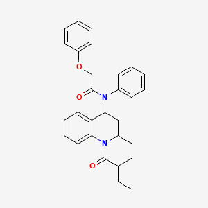 molecular formula C29H32N2O3 B3914396 N-[2-methyl-1-(2-methylbutanoyl)-1,2,3,4-tetrahydroquinolin-4-yl]-2-phenoxy-N-phenylacetamide CAS No. 6129-97-1