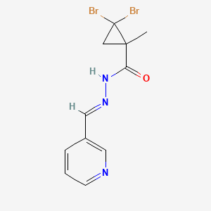molecular formula C11H11Br2N3O B3914456 2,2-dibromo-1-methyl-N'-(3-pyridinylmethylene)cyclopropanecarbohydrazide 