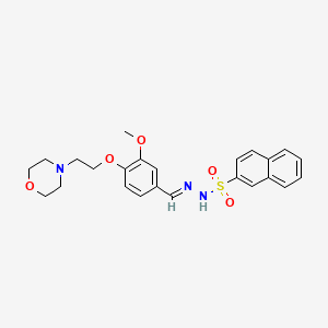 molecular formula C24H27N3O5S B3914492 N'-{3-methoxy-4-[2-(4-morpholinyl)ethoxy]benzylidene}-2-naphthalenesulfonohydrazide 