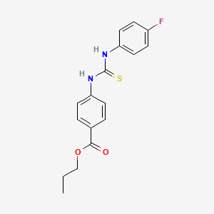 molecular formula C17H17FN2O2S B3914577 Propyl 4-[(4-fluorophenyl)carbamothioylamino]benzoate CAS No. 6132-69-0