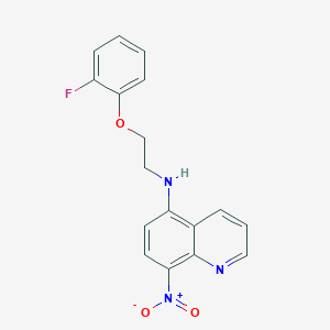 molecular formula C17H14FN3O3 B3914593 N-[2-(2-fluorophenoxy)ethyl]-8-nitroquinolin-5-amine 
