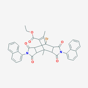 molecular formula C37H29BrN2O6 B391462 Ethyl 4-bromo-8,10-dimethyl-2,6-di(naphthalen-1-yl)-1,3,5,7-tetraoxododecahydro-4,8-ethenopyrrolo[3,4-f]isoindole-9-carboxylate 