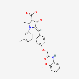 molecular formula C31H30N2O6 B3914667 methyl (5Z)-1-(3,4-dimethylphenyl)-5-(4-{2-[(2-methoxyphenyl)amino]-2-oxoethoxy}benzylidene)-2-methyl-4-oxo-4,5-dihydro-1H-pyrrole-3-carboxylate 