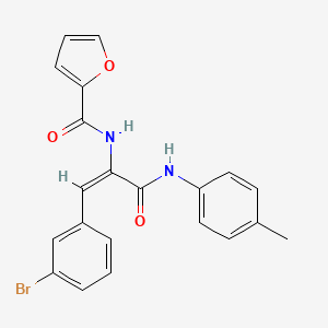 molecular formula C21H17BrN2O3 B3914820 N-(2-(3-bromophenyl)-1-{[(4-methylphenyl)amino]carbonyl}vinyl)-2-furamide 