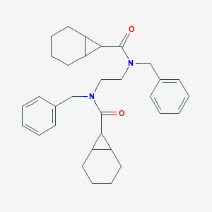 molecular formula C32H40N2O2 B391489 N~7~-BENZYL-N~7~-{2-[BENZYL(BICYCLO[4.1.0]HEPT-7-YLCARBONYL)AMINO]ETHYL}BICYCLO[4.1.0]HEPTANE-7-CARBOXAMIDE 