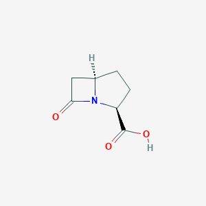 molecular formula C7H9NO3 B039149 (2S,5R)-7-oxo-1-azabicyclo[3.2.0]heptane-2-carboxylic acid CAS No. 112419-10-0