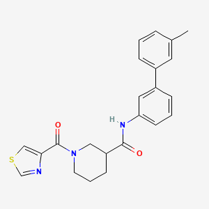 molecular formula C23H23N3O2S B3914951 N-[3-(3-methylphenyl)phenyl]-1-(1,3-thiazole-4-carbonyl)piperidine-3-carboxamide 