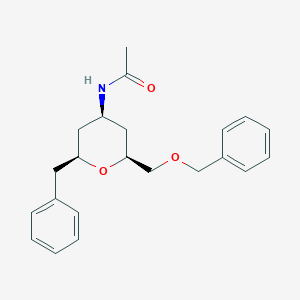molecular formula C22H27NO3 B3914962 N-[(2S,4R,6S)-2-benzyl-6-(phenylmethoxymethyl)oxan-4-yl]acetamide 