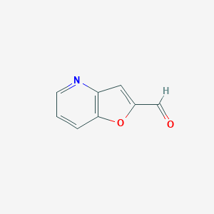 molecular formula C8H5NO2 B039150 呋喃并[3,2-b]吡啶-2-甲醛 CAS No. 112372-05-1