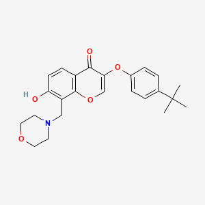 molecular formula C24H27NO5 B3915001 3-(4-Tert-butylphenoxy)-7-hydroxy-8-(morpholin-4-ylmethyl)chromen-4-one 
