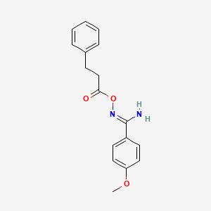 molecular formula C17H18N2O3 B3915072 (Z)-[AMINO(4-METHOXYPHENYL)METHYLIDENE]AMINO 3-PHENYLPROPANOATE 