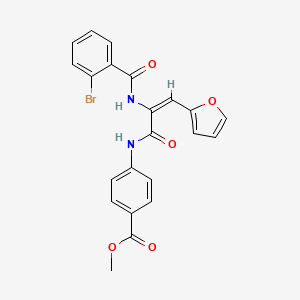 molecular formula C22H17BrN2O5 B3915099 methyl 4-{[2-[(2-bromobenzoyl)amino]-3-(2-furyl)acryloyl]amino}benzoate 