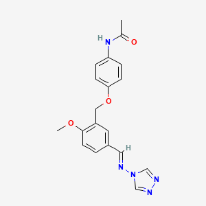 molecular formula C19H19N5O3 B3915151 N-[4-[[2-methoxy-5-[(E)-1,2,4-triazol-4-yliminomethyl]phenyl]methoxy]phenyl]acetamide 