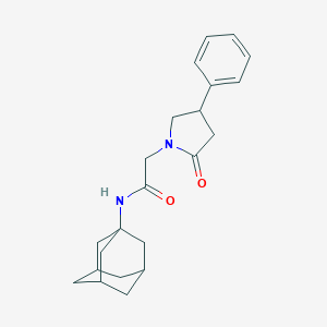 molecular formula C22H28N2O2 B391530 N-(ADAMANTAN-1-YL)-2-(2-OXO-4-PHENYLPYRROLIDIN-1-YL)ACETAMIDE 