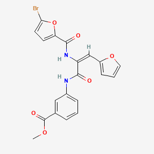 molecular formula C20H15BrN2O6 B3915328 Methyl 3-[(2E)-2-[(5-bromofuran-2-YL)formamido]-3-(furan-2-YL)prop-2-enamido]benzoate 