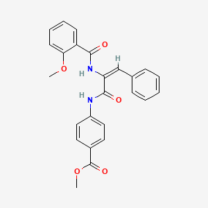 molecular formula C25H22N2O5 B3915521 Methyl 4-[(2E)-2-[(2-methoxyphenyl)formamido]-3-phenylprop-2-enamido]benzoate 