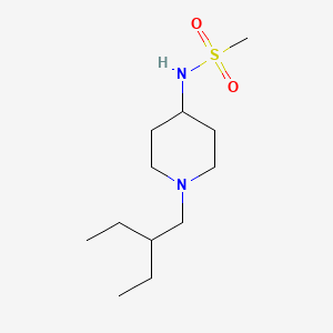 molecular formula C12H26N2O2S B3915544 N-[1-(2-ethylbutyl)-4-piperidinyl]methanesulfonamide 