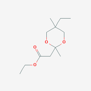 molecular formula C12H22O4 B3915588 Ethyl 2-(5-ethyl-2,5-dimethyl-1,3-dioxan-2-yl)acetate 
