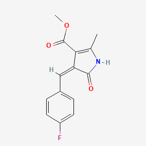 molecular formula C14H12FNO3 B3915611 methyl (4Z)-4-(4-fluorobenzylidene)-2-methyl-5-oxo-4,5-dihydro-1H-pyrrole-3-carboxylate 