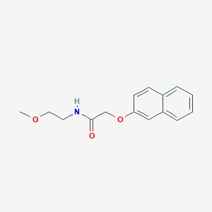 molecular formula C15H17NO3 B3915616 N-(2-methoxyethyl)-2-naphthalen-2-yloxyacetamide 