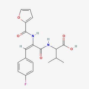 molecular formula C19H19FN2O5 B3915835 N-[3-(4-fluorophenyl)-2-(2-furoylamino)acryloyl]valine 