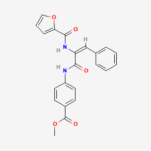 molecular formula C22H18N2O5 B3915864 Methyl 4-[(2E)-2-[(furan-2-YL)formamido]-3-phenylprop-2-enamido]benzoate 