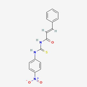 molecular formula C16H13N3O3S B3915868 N-{[(4-nitrophenyl)amino]carbonothioyl}-3-phenylacrylamide 