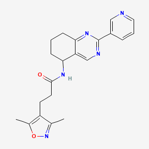 molecular formula C21H23N5O2 B3915991 3-(3,5-dimethyl-1,2-oxazol-4-yl)-N-(2-pyridin-3-yl-5,6,7,8-tetrahydroquinazolin-5-yl)propanamide 
