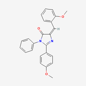 molecular formula C24H20N2O3 B3916299 (5E)-2-(4-methoxyphenyl)-5-[(2-methoxyphenyl)methylidene]-3-phenylimidazol-4-one 