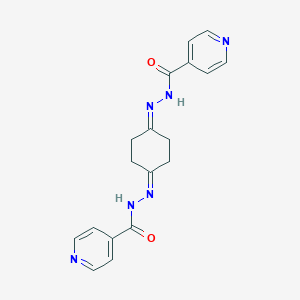 molecular formula C18H18N6O2 B391632 N'-[4-(2-isonicotinoylhydrazono)cyclohexylidene]isonicotinohydrazide 