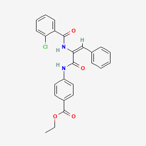 molecular formula C25H21ClN2O4 B3916322 ethyl 4-[[(E)-2-[(2-chlorobenzoyl)amino]-3-phenylprop-2-enoyl]amino]benzoate 