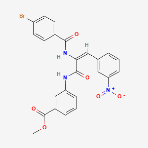 molecular formula C24H18BrN3O6 B3916361 Methyl 3-[(2E)-2-[(4-bromophenyl)formamido]-3-(3-nitrophenyl)prop-2-enamido]benzoate 