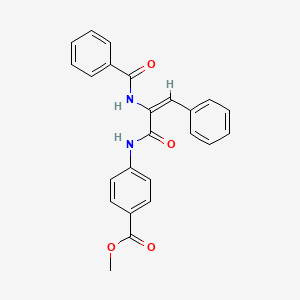 molecular formula C24H20N2O4 B3916483 methyl 4-[[(E)-2-benzamido-3-phenylprop-2-enoyl]amino]benzoate 