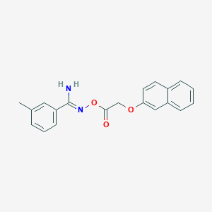molecular formula C20H18N2O3 B3916573 3-methyl-N'-{[(naphthalen-2-yloxy)acetyl]oxy}benzenecarboximidamide CAS No. 425412-28-8