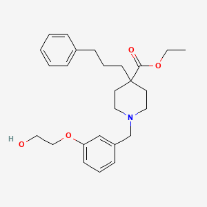 molecular formula C26H35NO4 B3916654 ethyl 1-[3-(2-hydroxyethoxy)benzyl]-4-(3-phenylpropyl)-4-piperidinecarboxylate 
