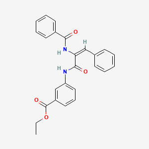 molecular formula C25H22N2O4 B3916775 ethyl 3-[[(E)-2-benzamido-3-phenylprop-2-enoyl]amino]benzoate 